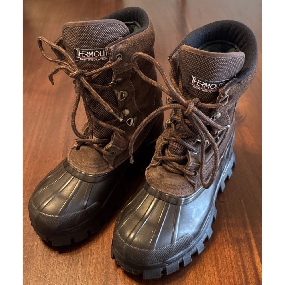 LaCrosse Thermolite Insulated Hunting Boots Men's‎ Size 6 Brown Rubber Leather
